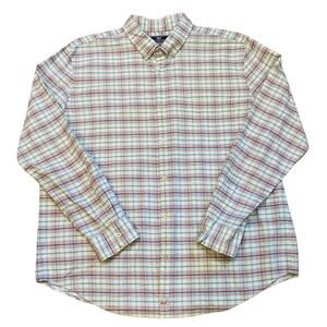 Vineyard Vines Shirt Mens XL Plaid Murray Slim Fit Button Up Long Sleeve Stretch